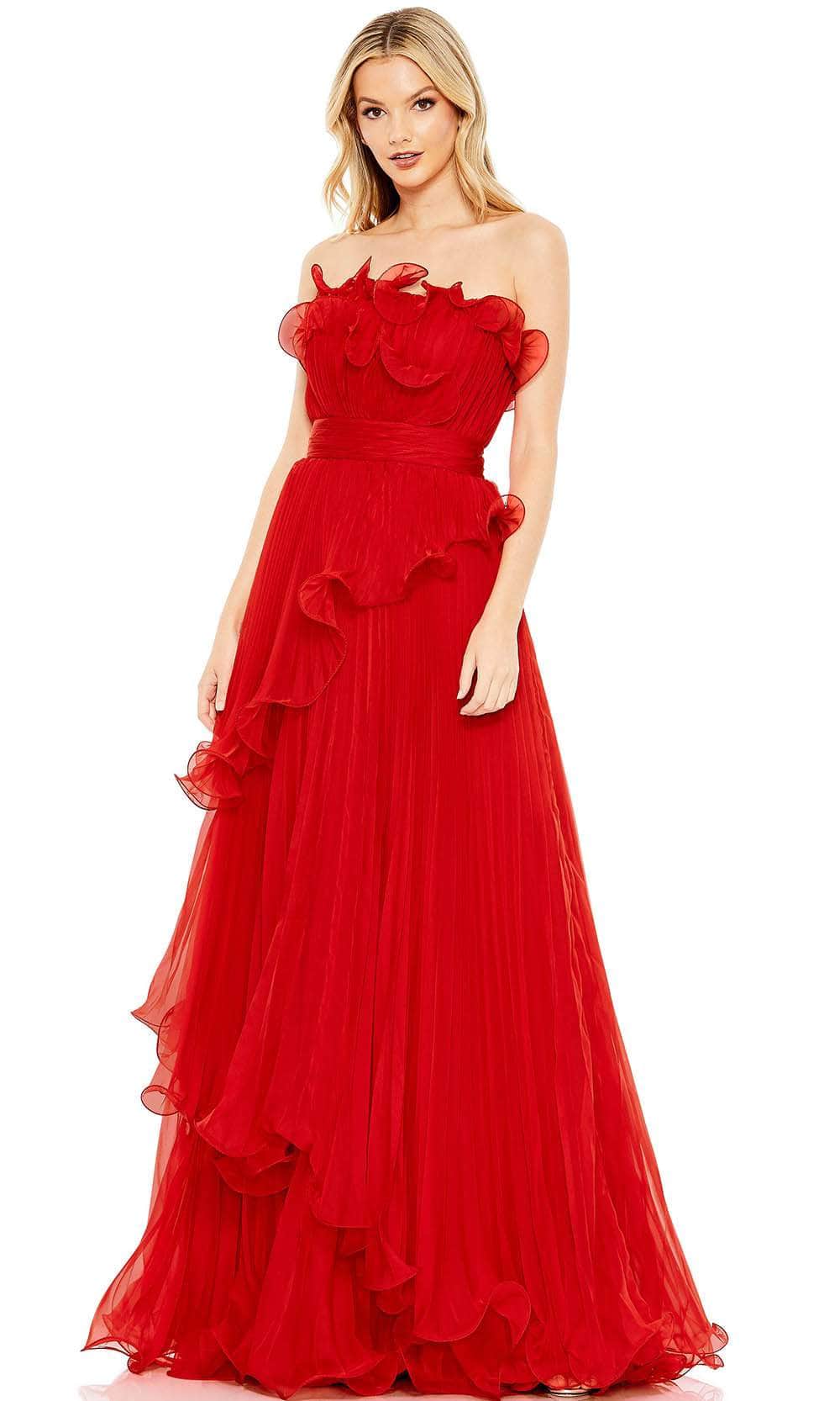 Image of Mac Duggal 49537 - Ruffled Strapless A-Line Prom Gown