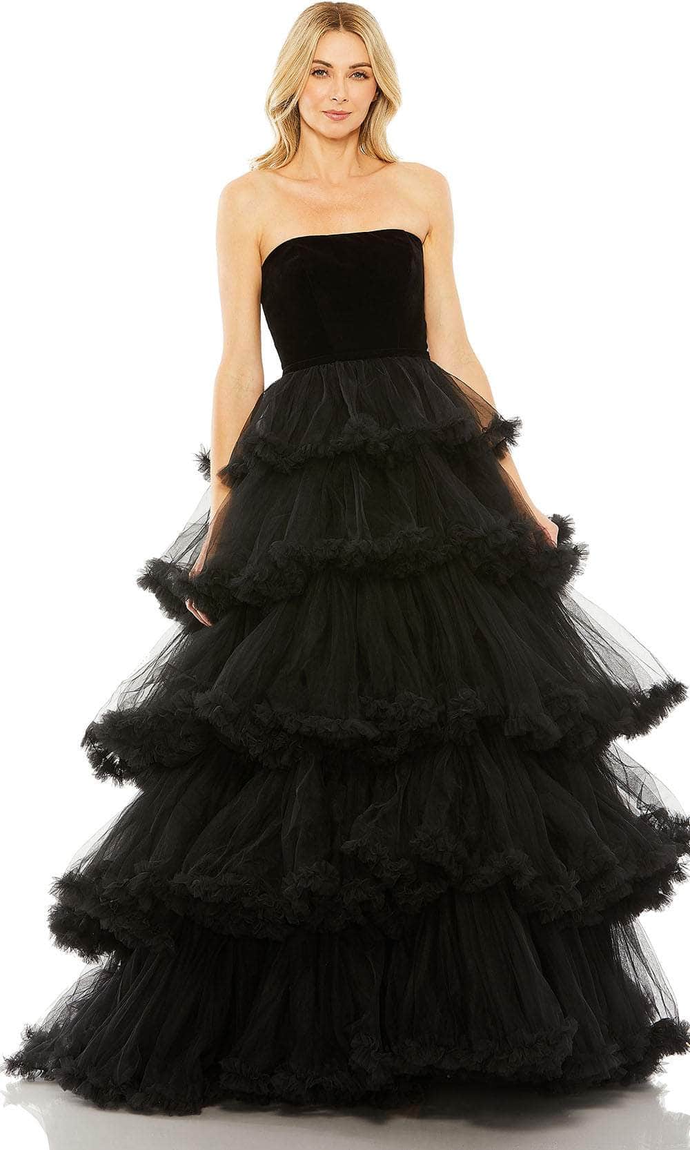 Image of Mac Duggal 67408 - Strapless Ruffle Tiered Ballgown