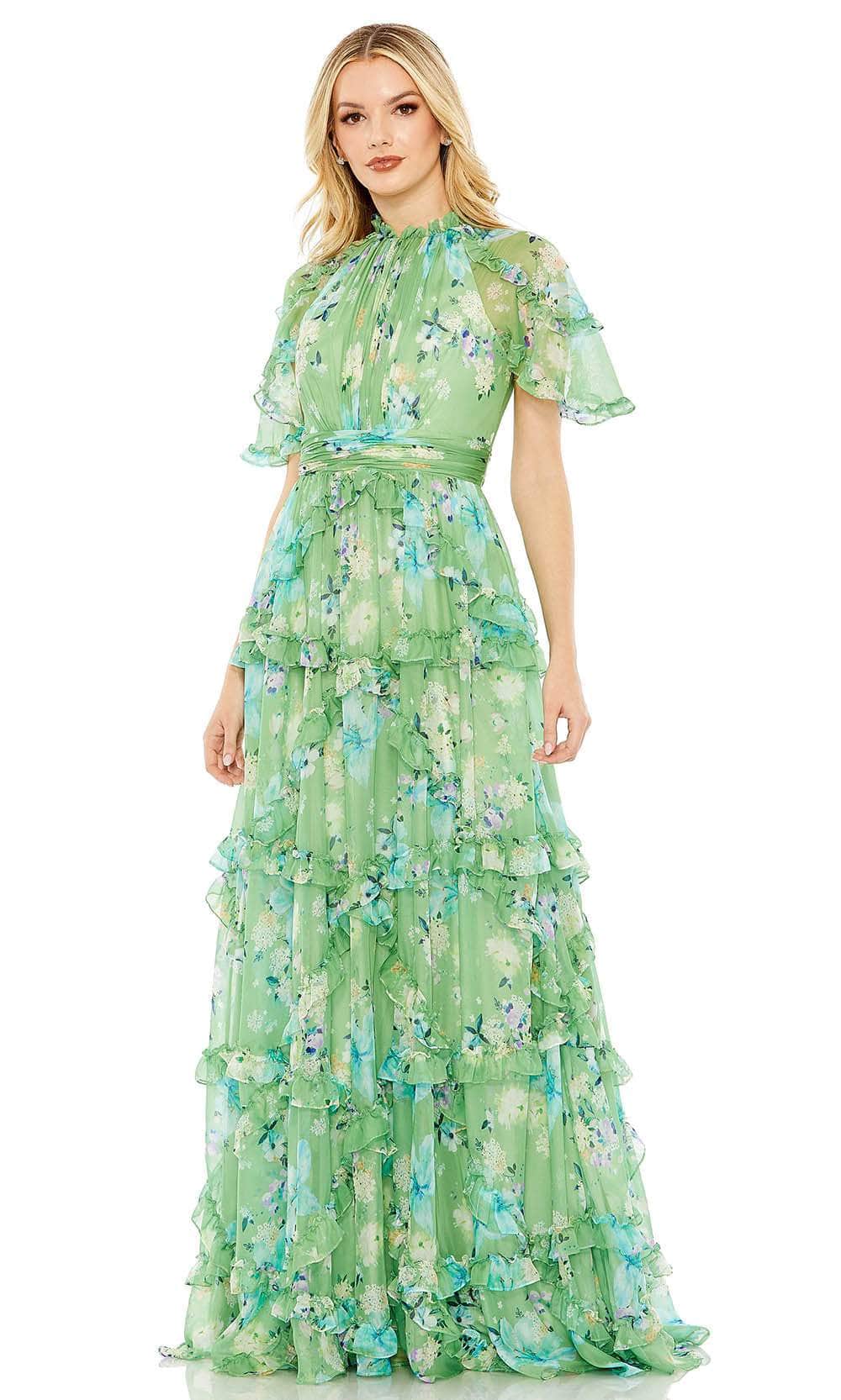 Image of Mac Duggal 68216 - Printed Ruffle Prom Dress