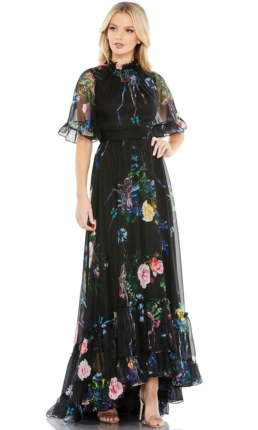 Image of Mac Duggal 68230 - High-Neck Floral Formal Dress