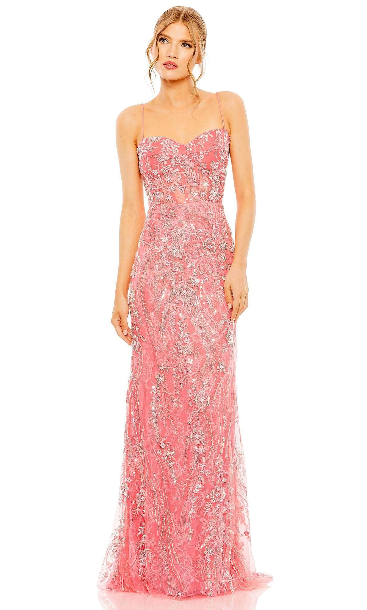 Image of Mac Duggal 68511 - Beaded Floral Sweetheart Evening Dress