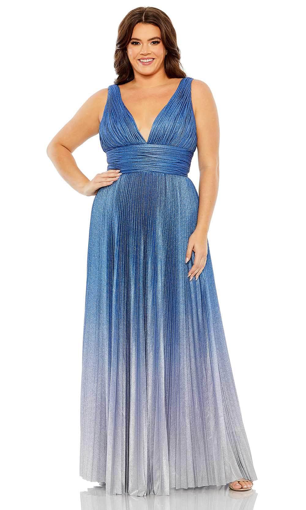 Image of Mac Duggal 77016 - Ombre Pleated Gown