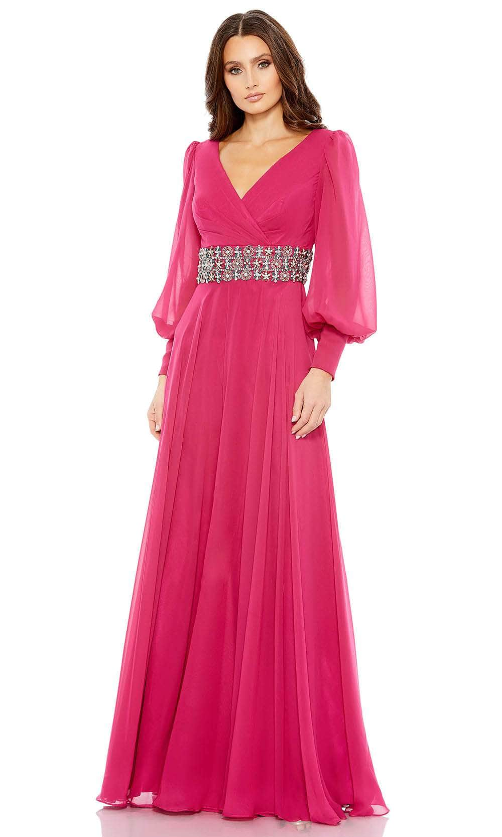 Image of Mac Duggal 79390 - Bishop Sleeve Flowy Evening Gown