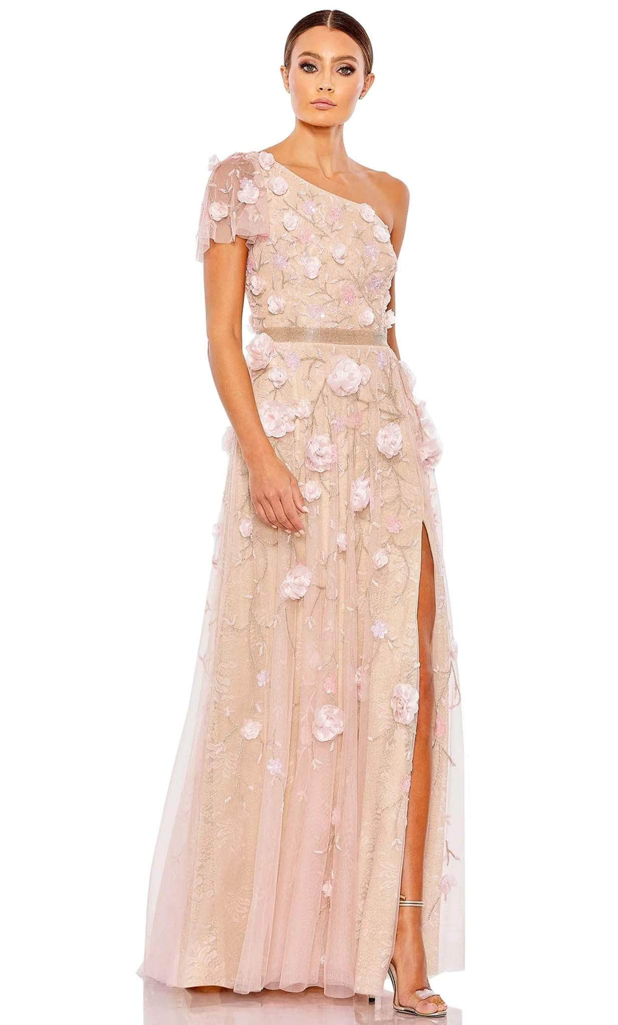 Image of Mac Duggal 9165 - Embellished One Shoulder Evening Gown