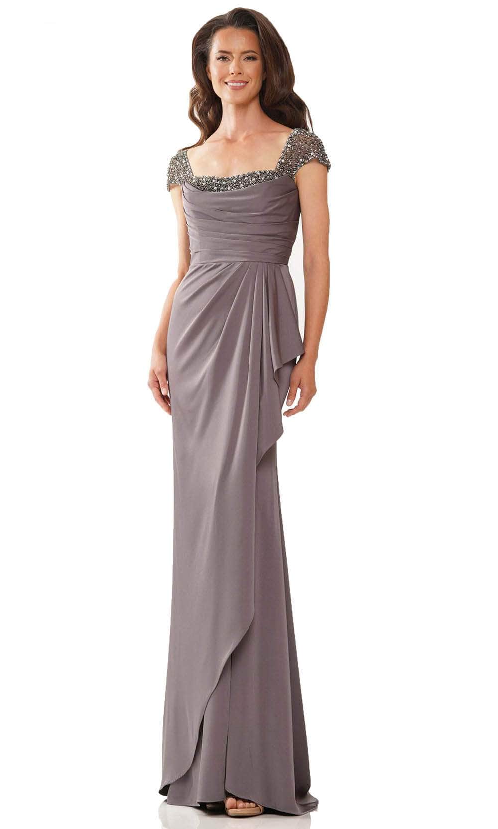 Image of Marsoni by Colors MV1182 - Beaded Square Neck Evening Gown