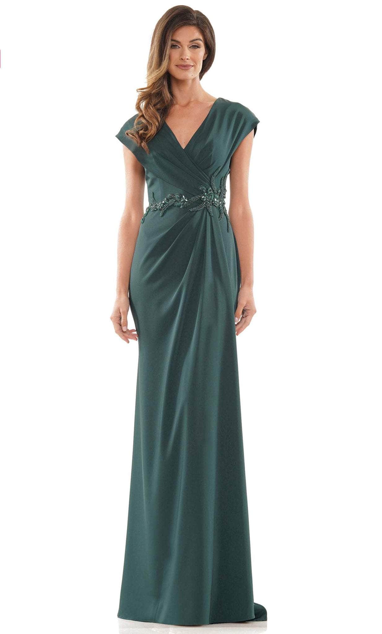 Image of Marsoni by Colors MV1226 - V-Neck Cap Sleeve Mother of the Bride Dress