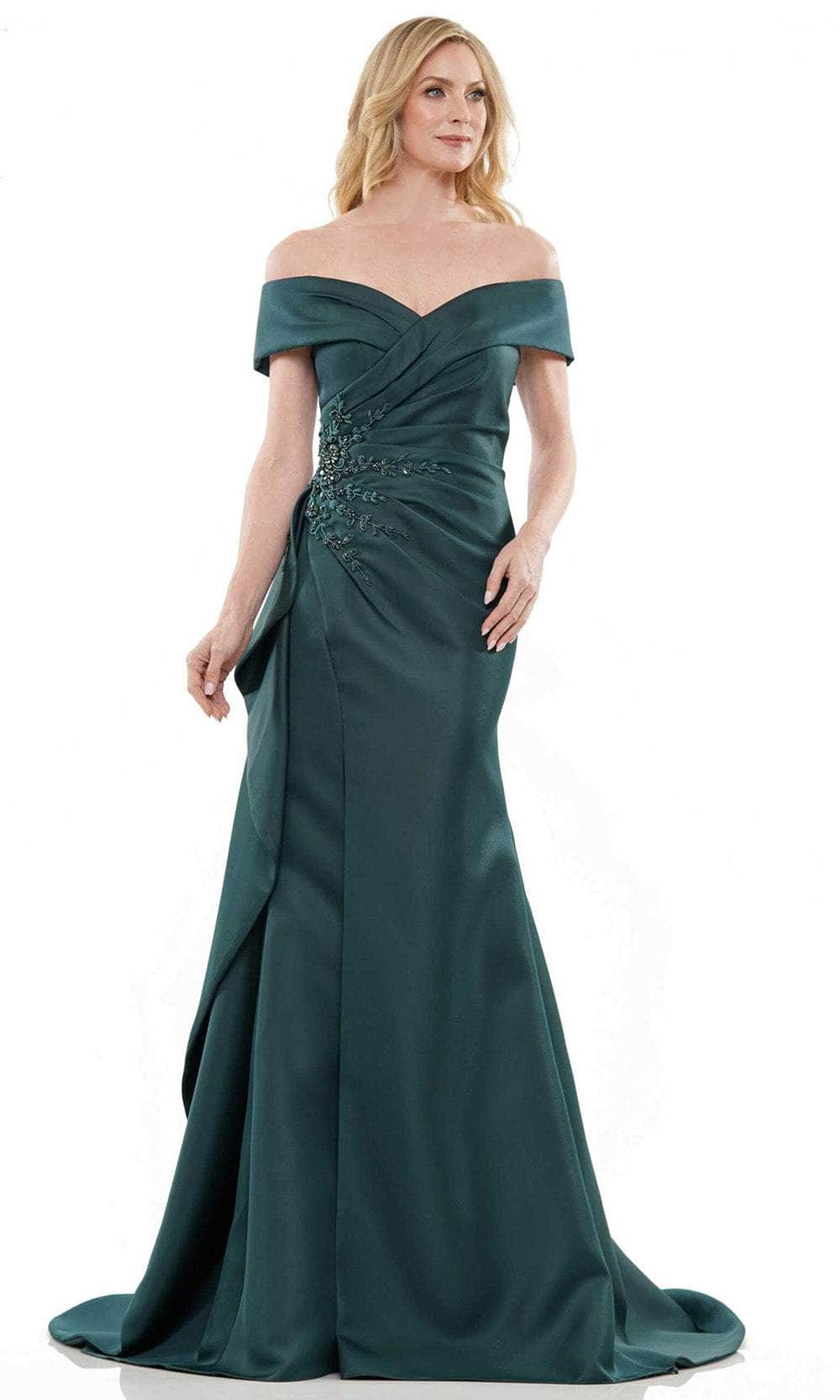 Image of Marsoni by Colors MV1235 - Off Shoulder Ruched Formal Gown
