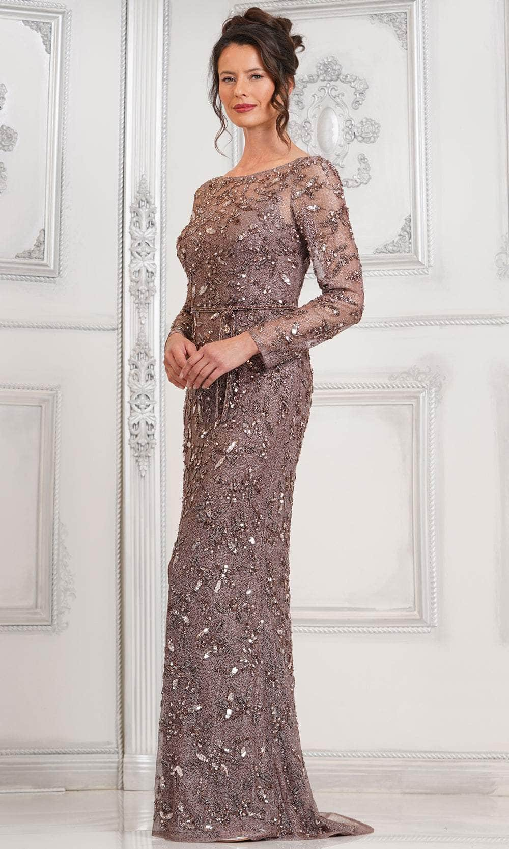 Image of Marsoni by Colors MV1321 - Illusion Bateau Evening Dress