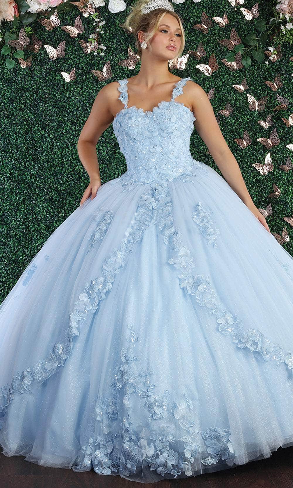 Image of May Queen LK159 - Floral Appliqued Sweetheart Ballgown