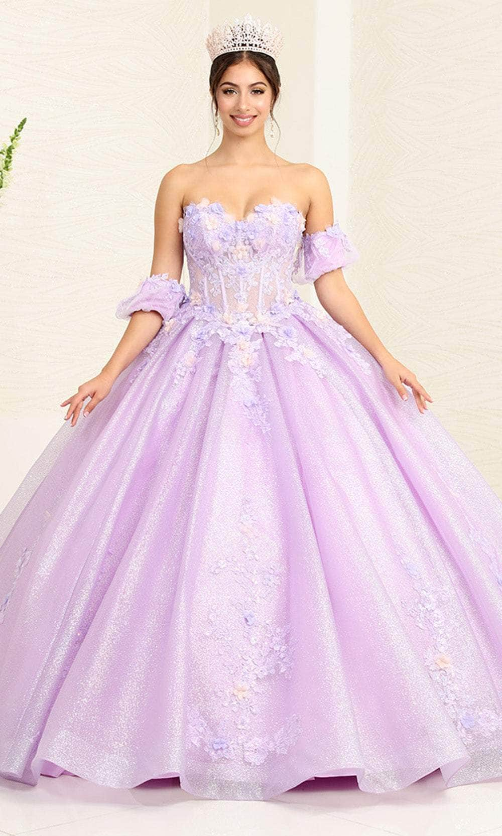 Image of May Queen LK245 - Applique Ballgown