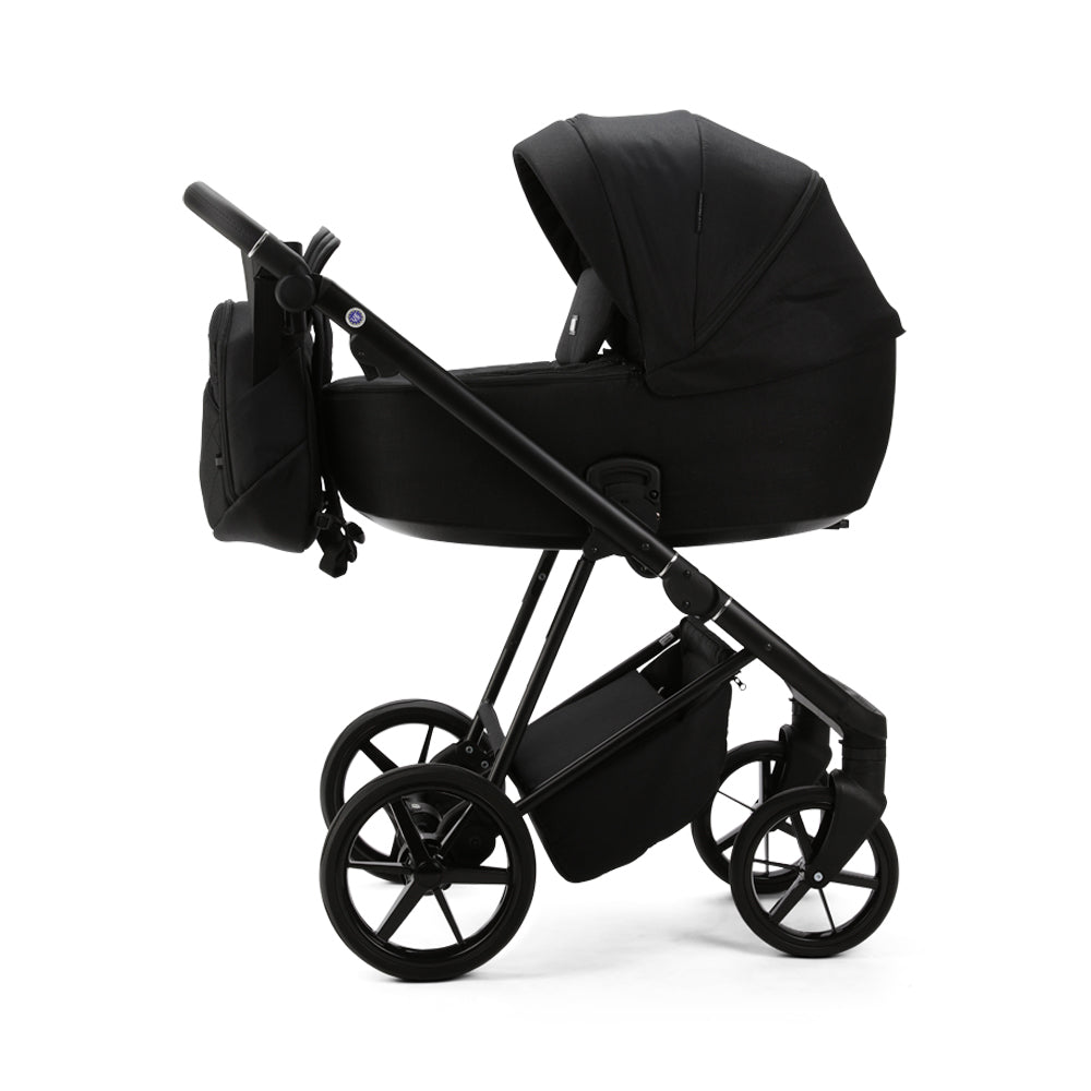 Image of Milano Evo Black- Chassis Carry Cot Seat Unit & Accessories Black