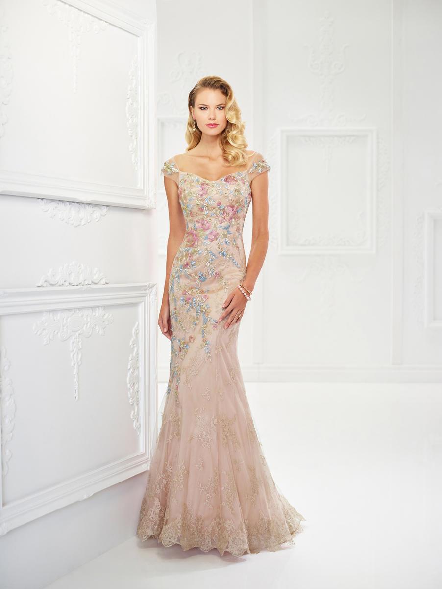 Image of Montage by Mon Cheri - 118966 Floral Embroidered Lace and Tulle Gown