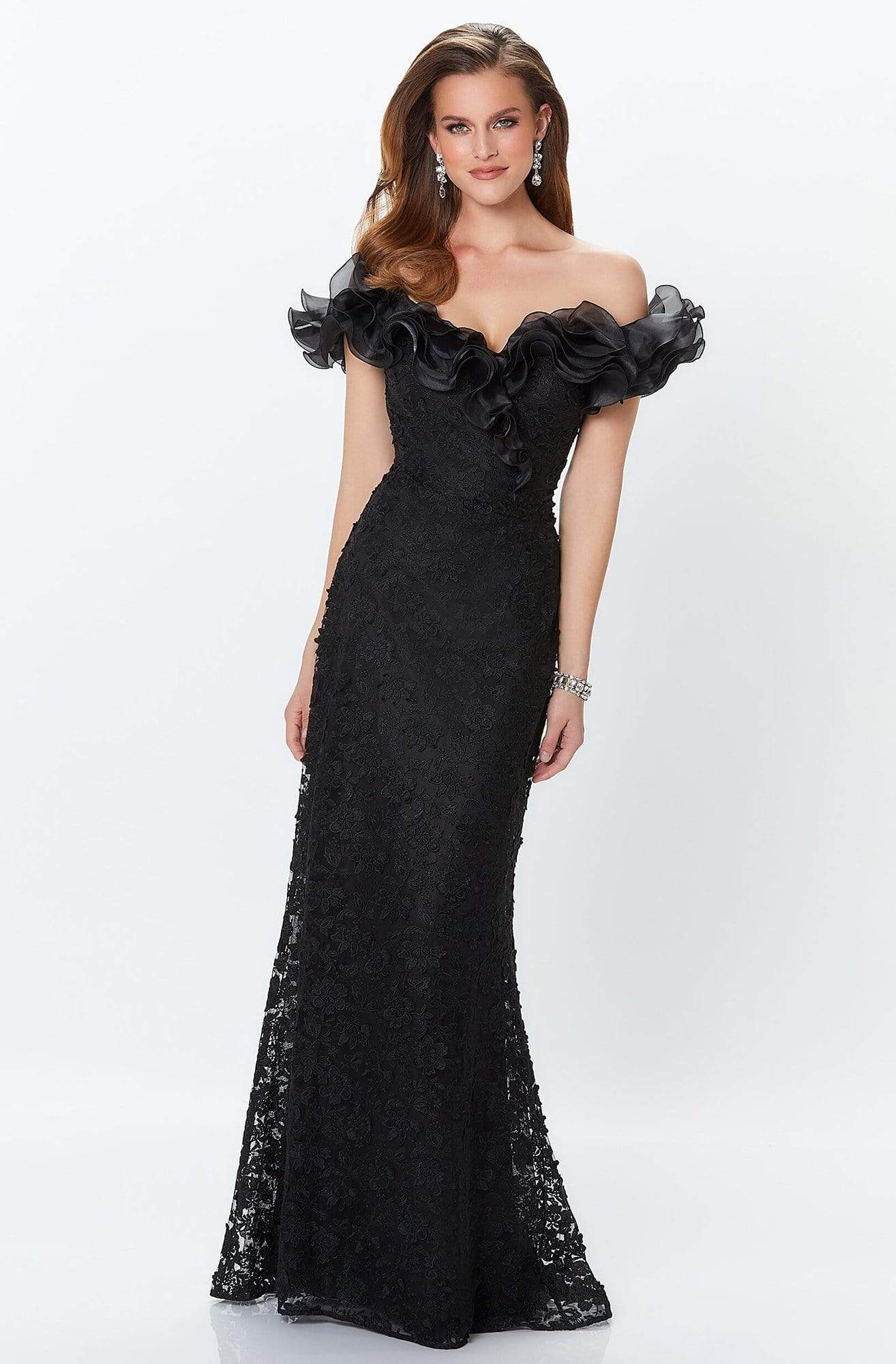 Image of Montage by Mon Cheri - 119931 Ruffled Off-Shoulder Gown