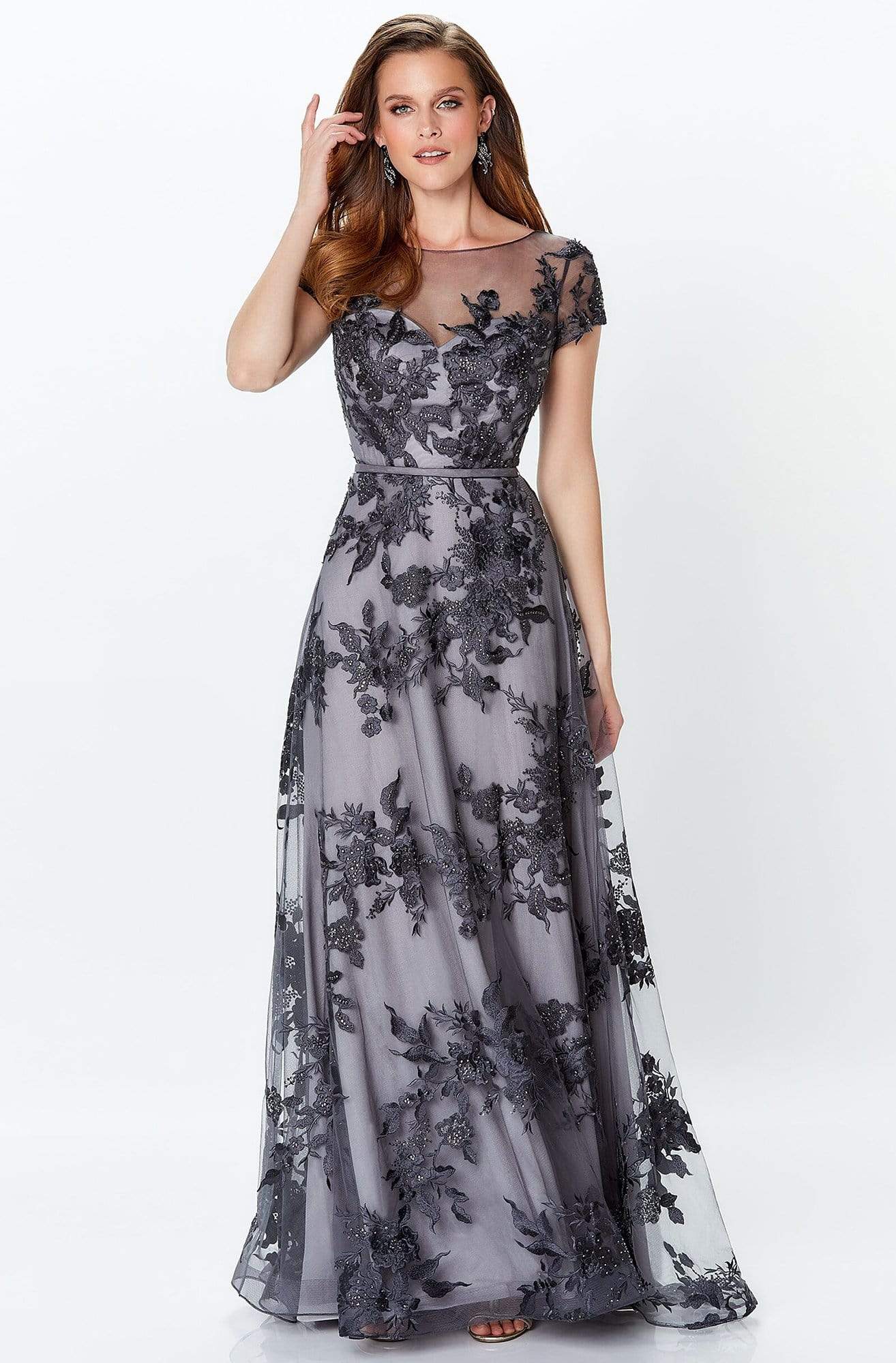 Image of Montage by Mon Cheri - 119945W Embroidered Floral ALine Gown