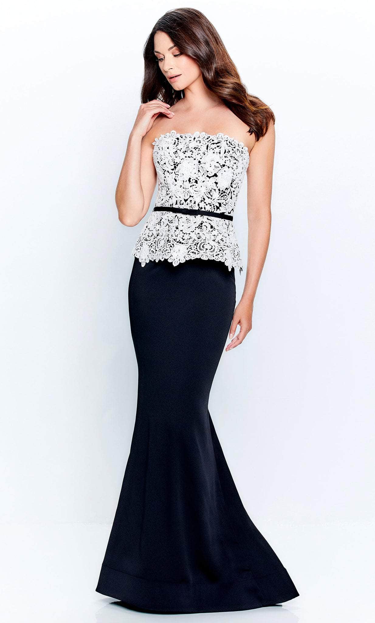 Image of Montage by Mon Cheri 120907W - Strapless Laced Formal Gown