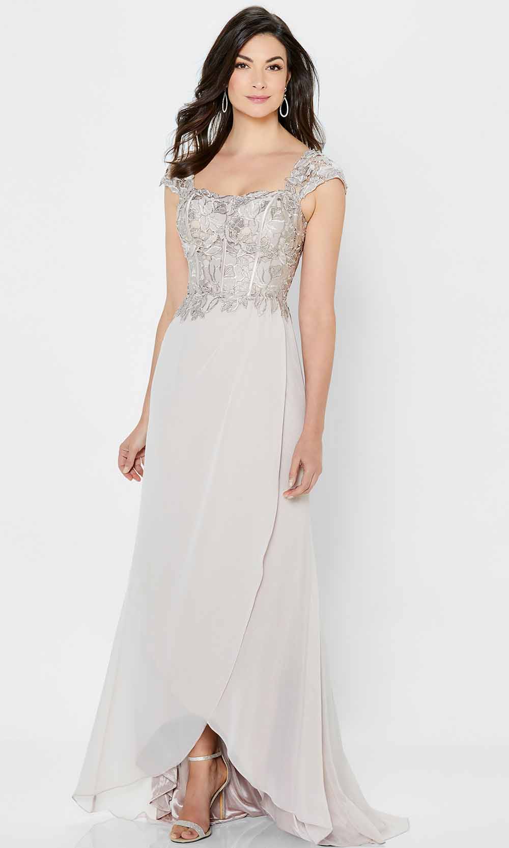 Image of Montage by Mon Cheri 122905 - Embroidered Crepe Tulip Mother of the Bride Dress
