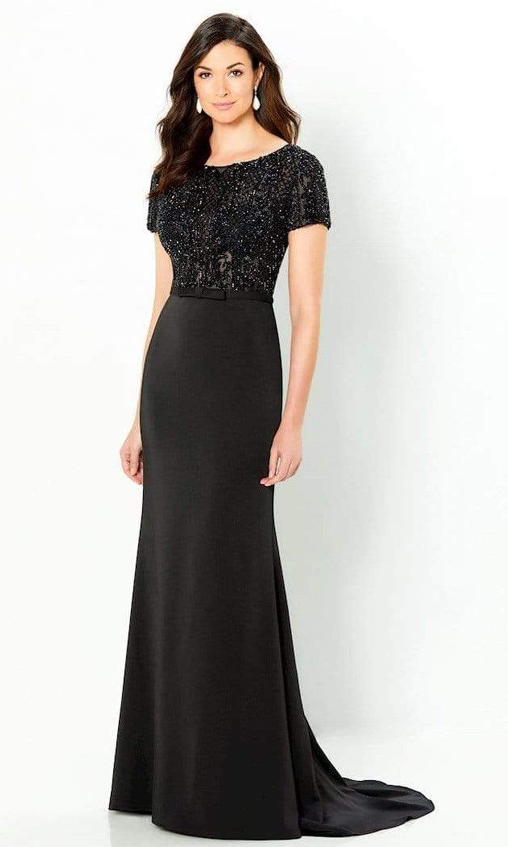 Image of Montage by Mon Cheri - 220938 Short Sleeve Beaded Gown