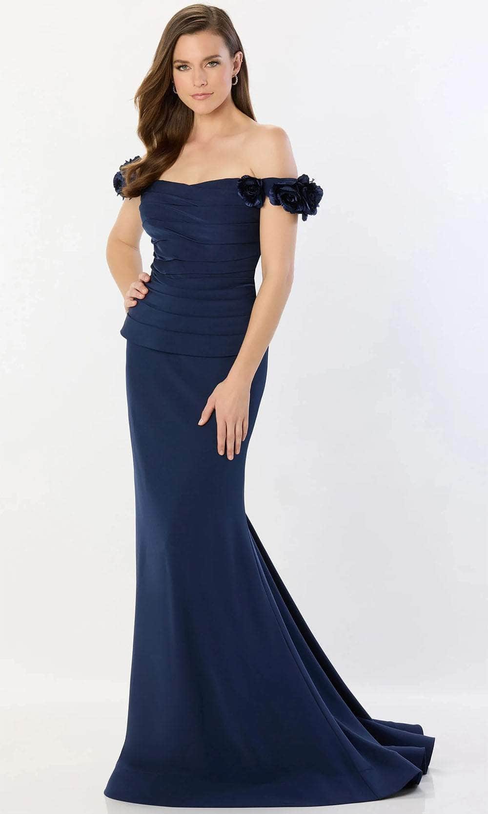 Image of Montage by Mon Cheri M2242 - Fitted Bodice Off-Shoulder Prom Gown