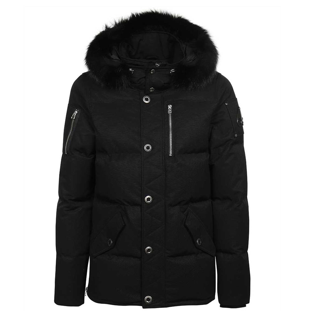 Image of Moose Knuckles Mens 3q Jacket Fur Black XL