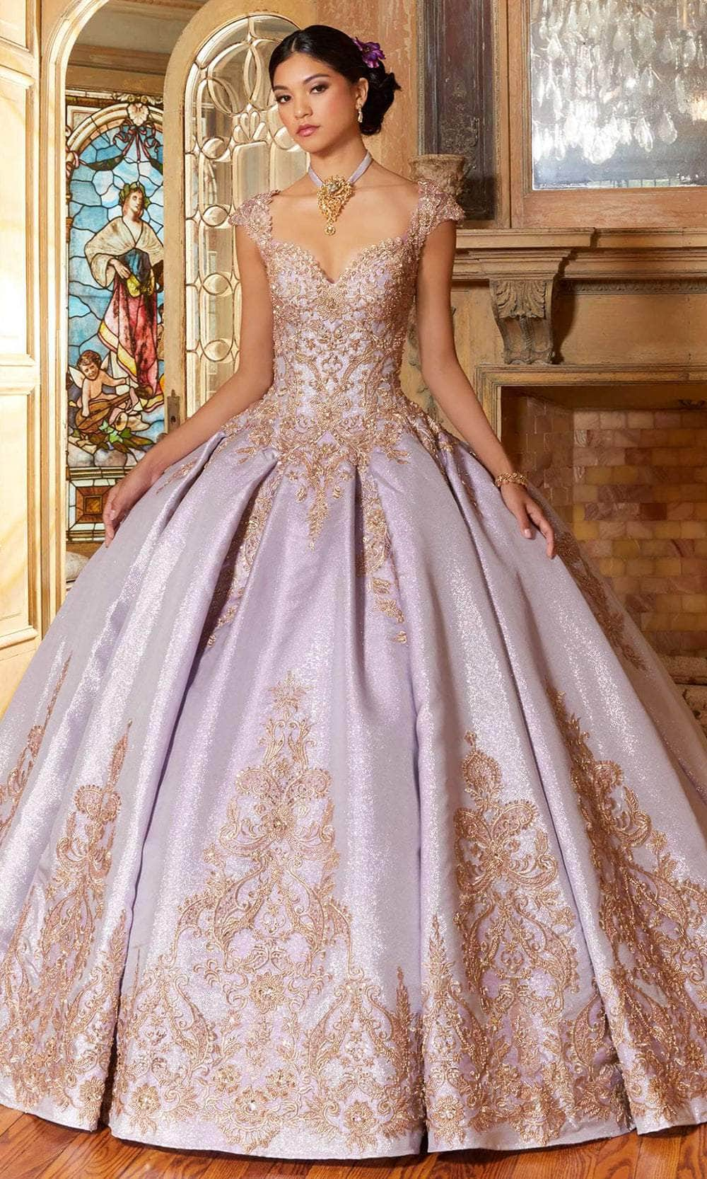 Image of Mori Lee 34062 - Sweetheart Bodice Quinceanera Ballgown