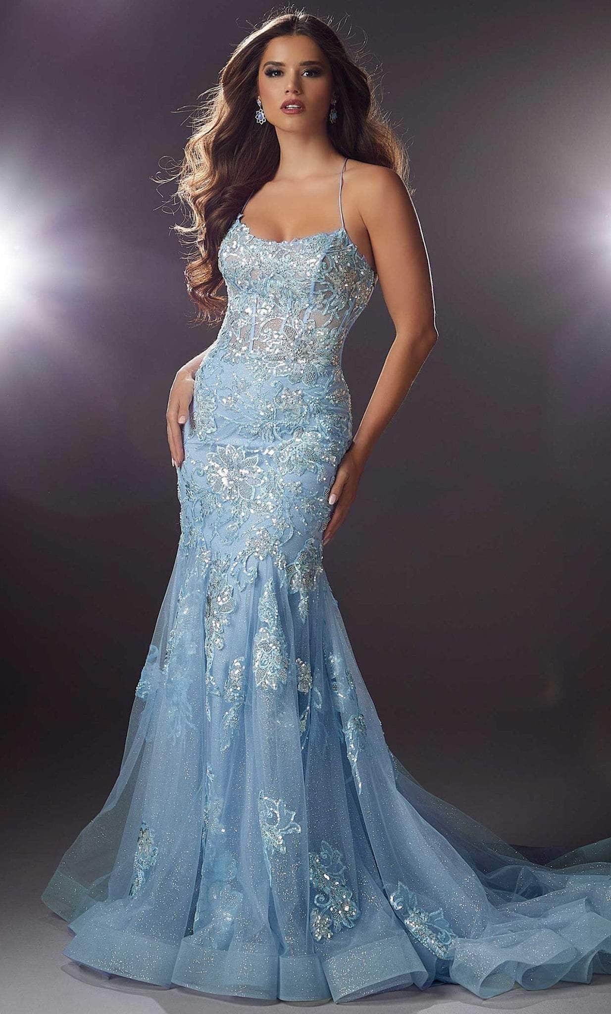Image of Mori Lee 48029 - Sleeveless Embroidered Prom Gown