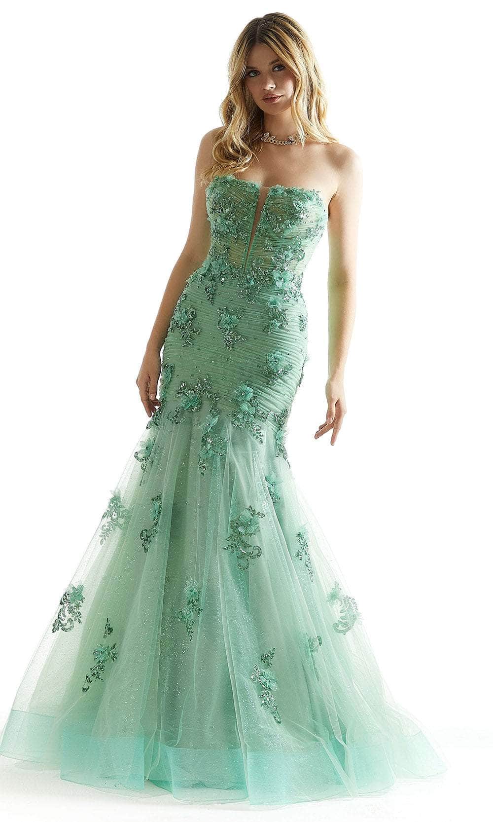 Image of Mori Lee 49008 - Ruched Mermaid Prom Dress