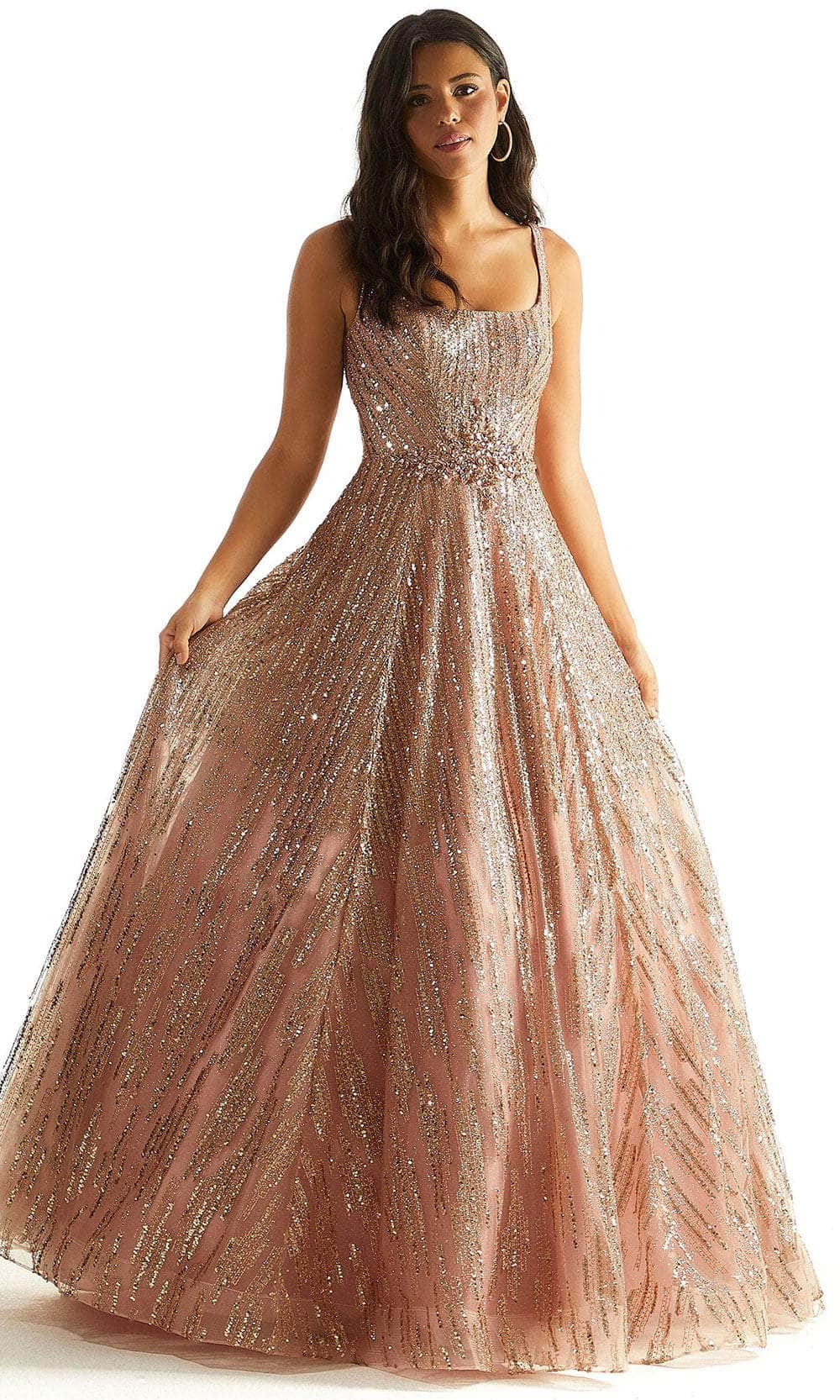 Image of Mori Lee 49065 - Square Glitter Prom Dress