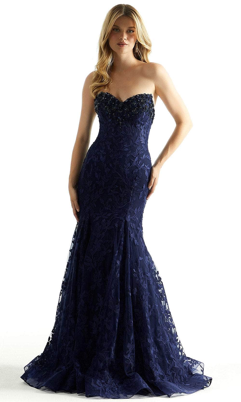 Image of Mori Lee 49079 - Strapless Embroidery Prom Dress
