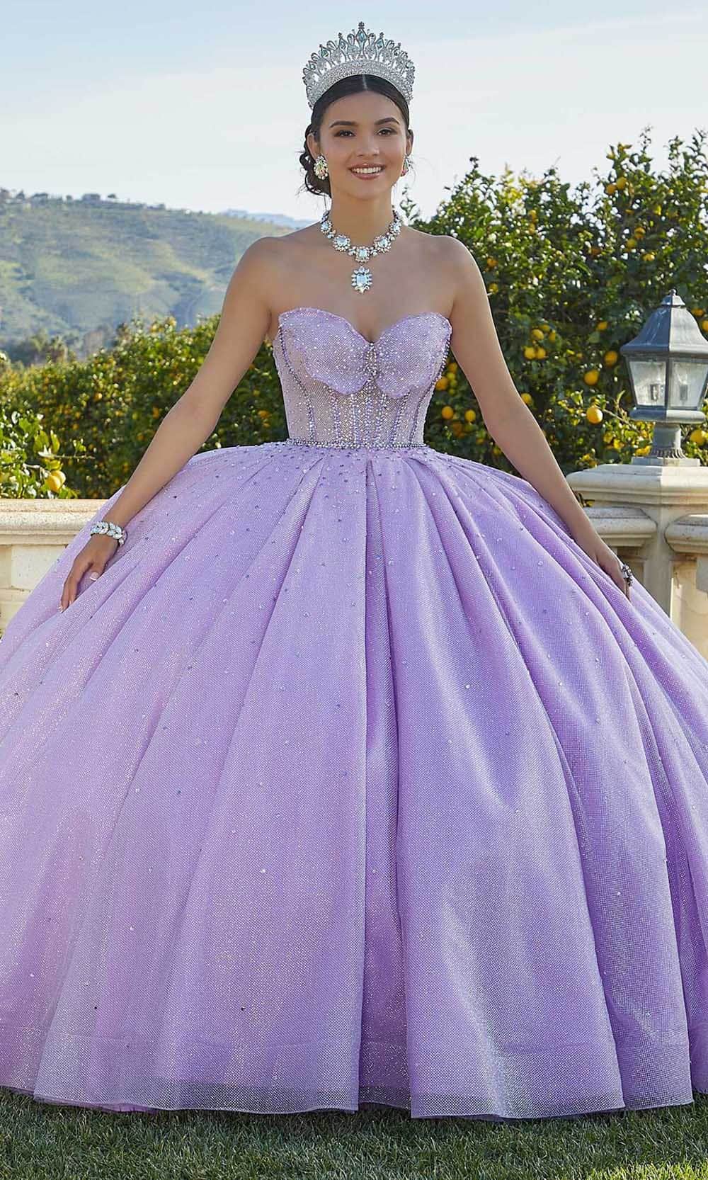 Image of Mori Lee 60187 - Strapless Butterfly Ballgown