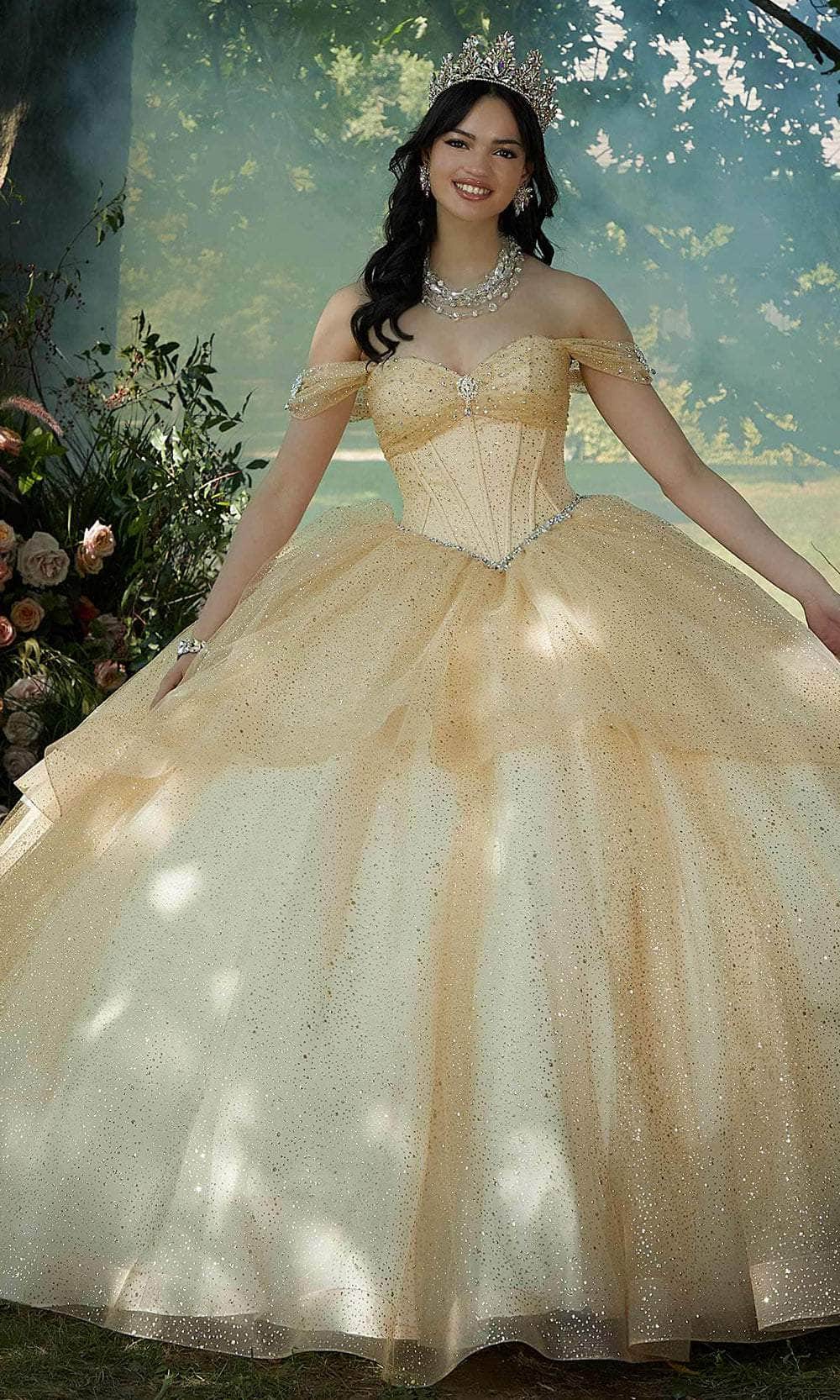 Image of Mori Lee 60193 - Beaded Brooch Accented Sweetheart Neck Ballgown