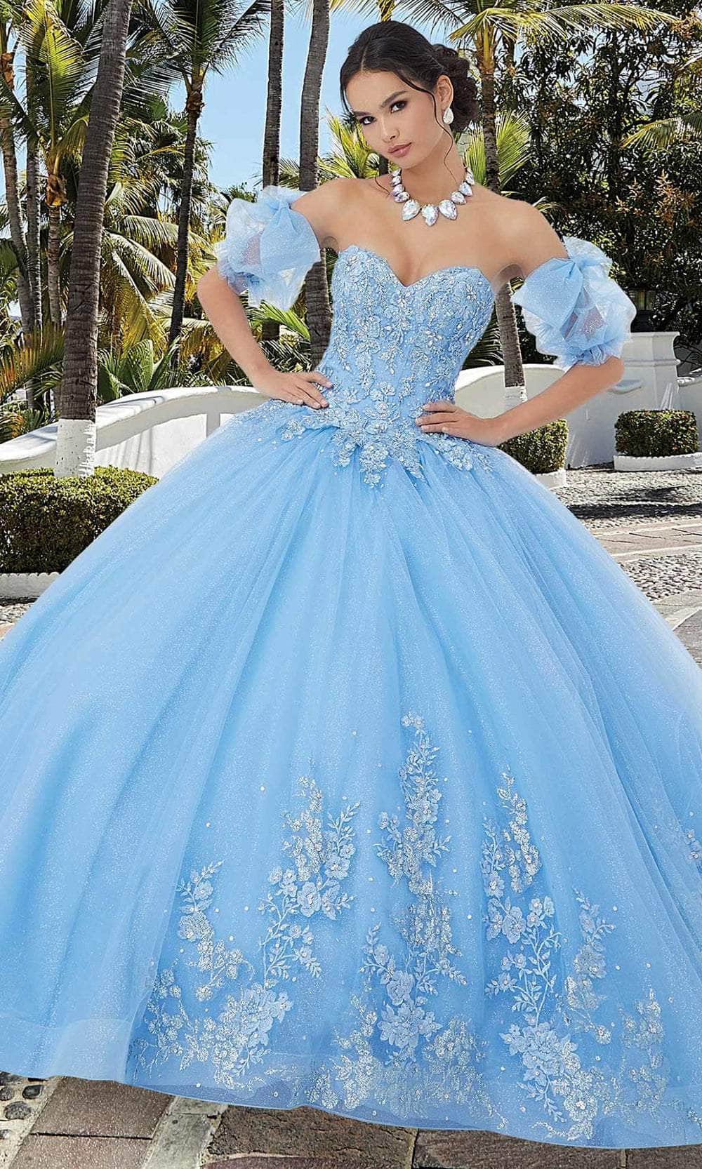 Image of Mori Lee 89354 - Appliqued Sweetheart Quinceañera Dress