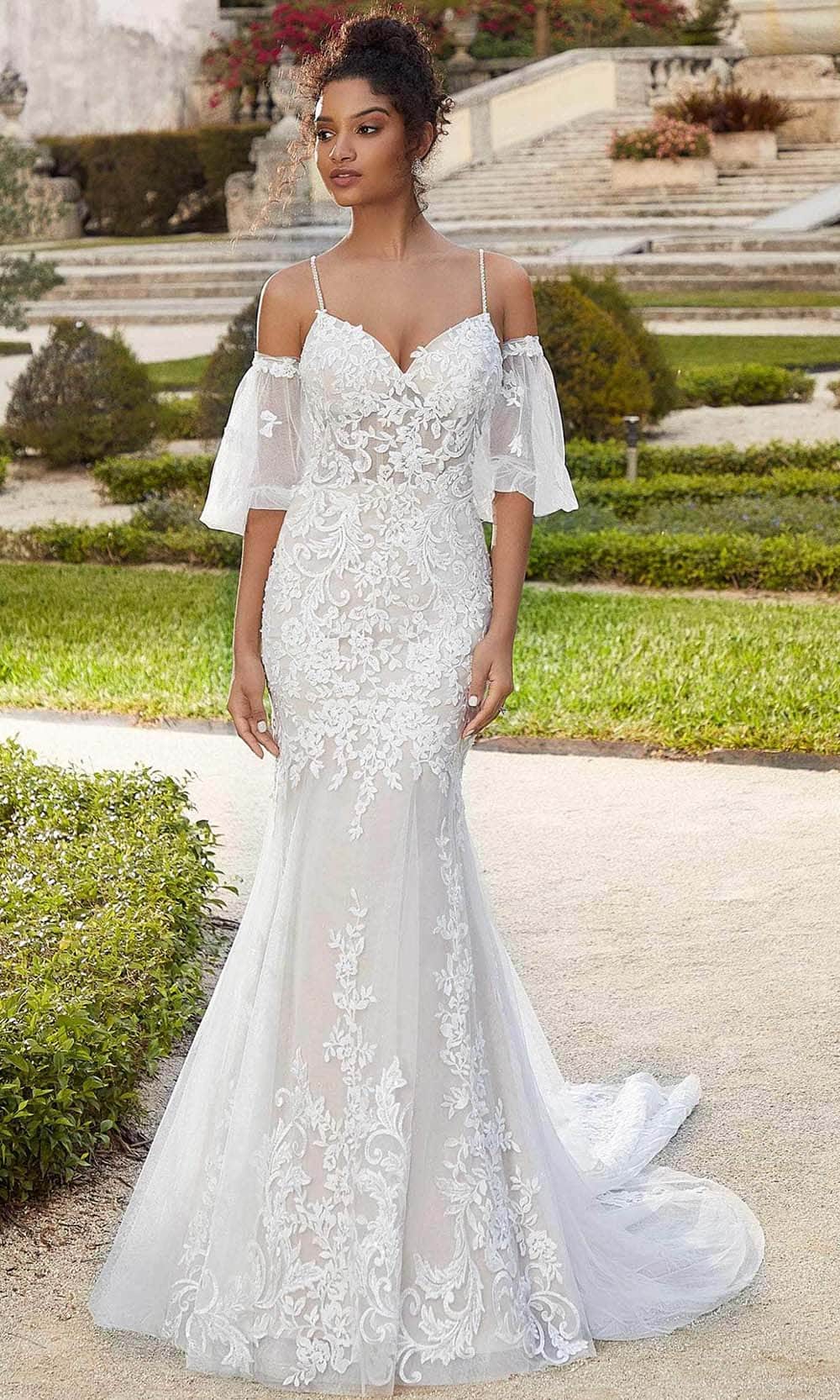 Image of Mori Lee Bridal 2469 - Embroidered Sweetheart Trumpet Bridal Gown