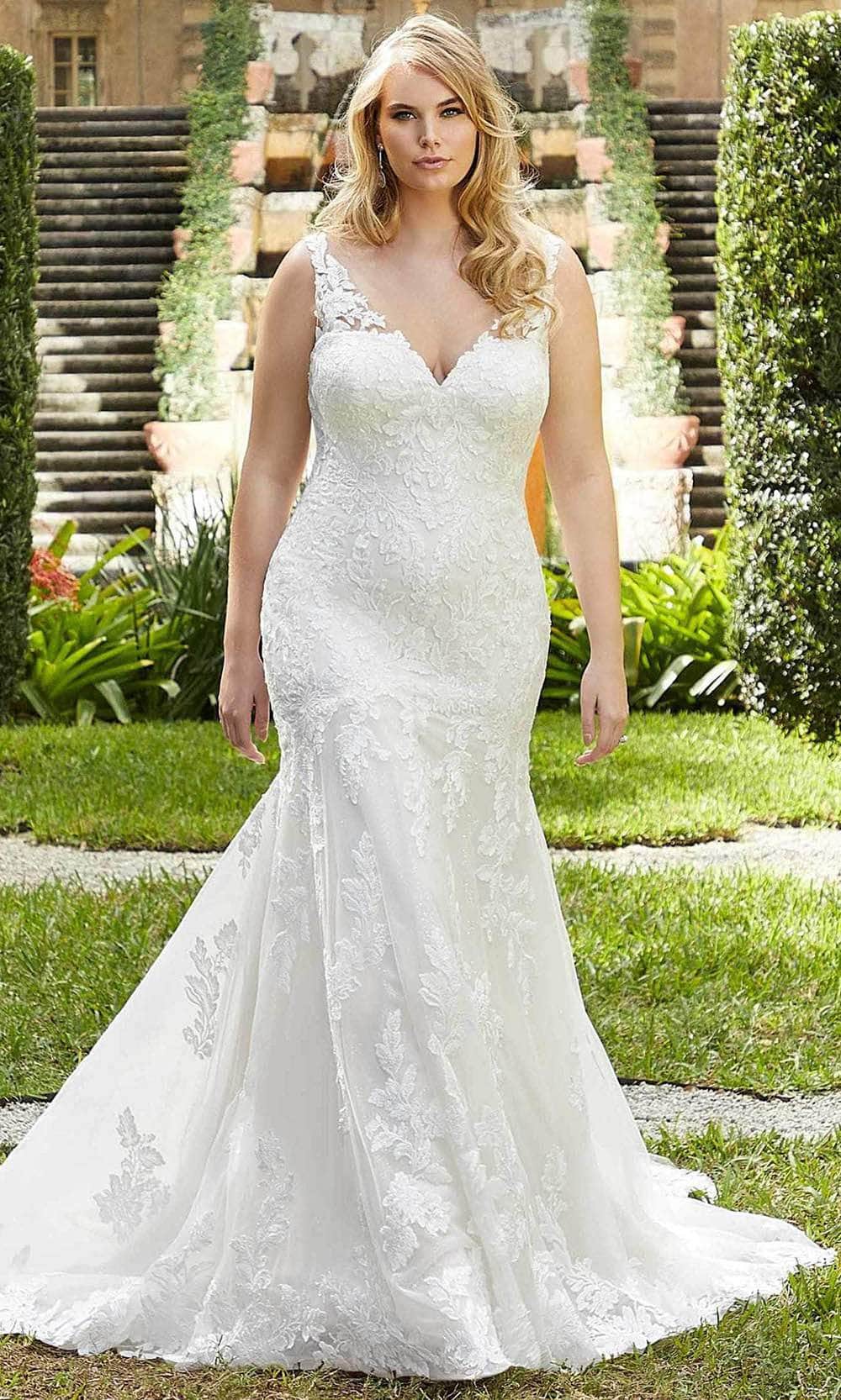 Image of Mori Lee Bridal 3367 - Sleeveless Sheer Back Wedding Dress