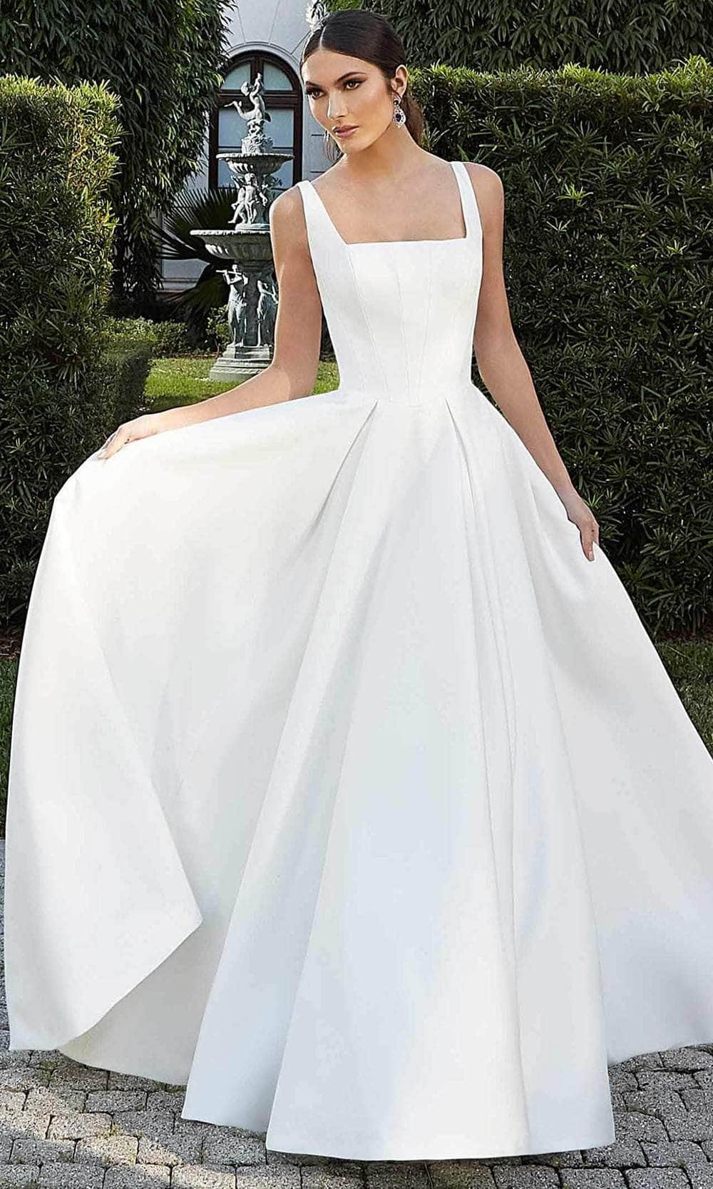 Image of Mori Lee Bridal 5975 - Sleeveless Square Neck Wedding Dress