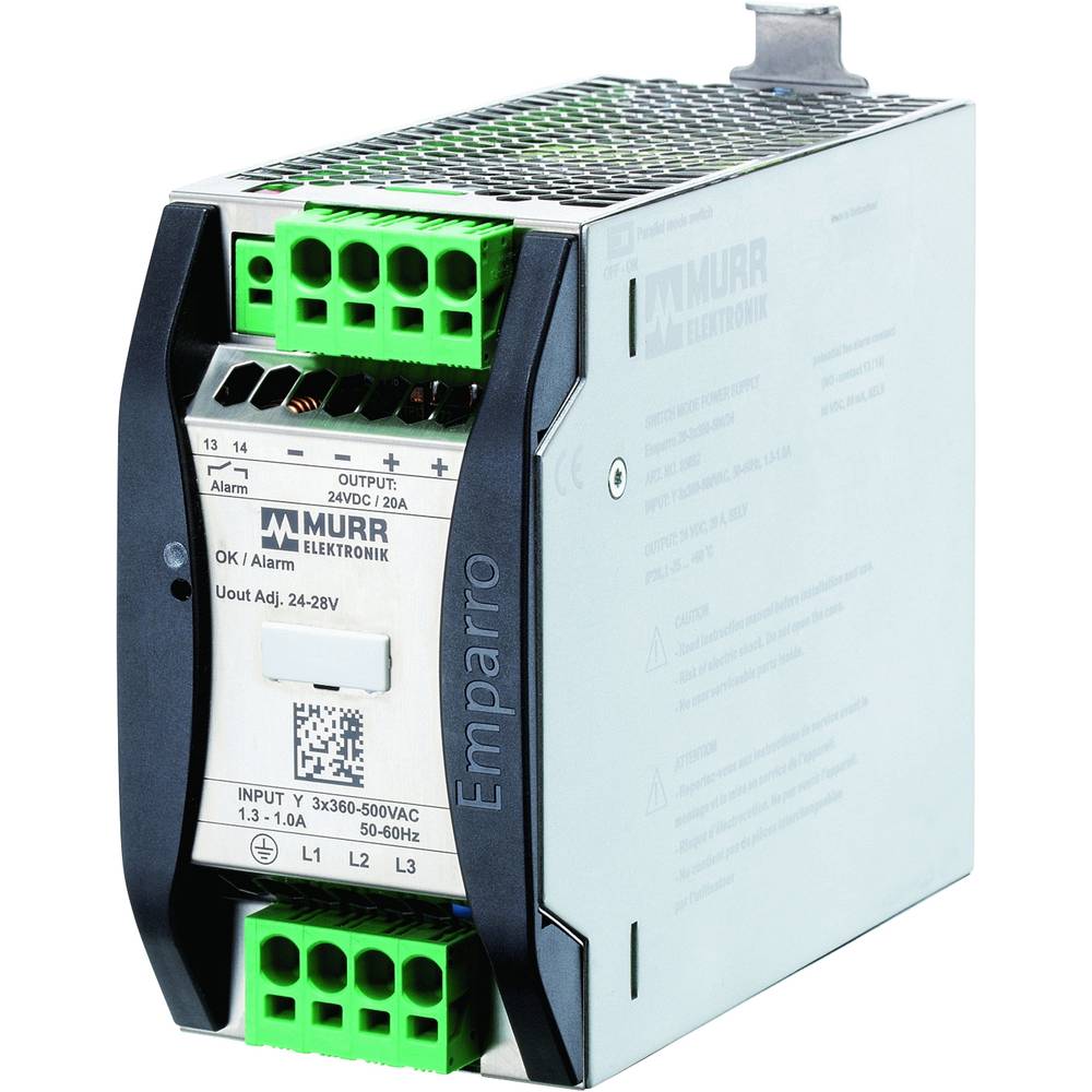Image of Murrelektronik Rail mounted PSU (DIN) 28 V DC 24 A No of outputs:1 x Content 1 pc(s)