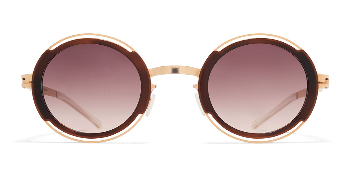 Image of Mykita Pearl 919 46 Lunettes De Soleil Femme Dorées FR