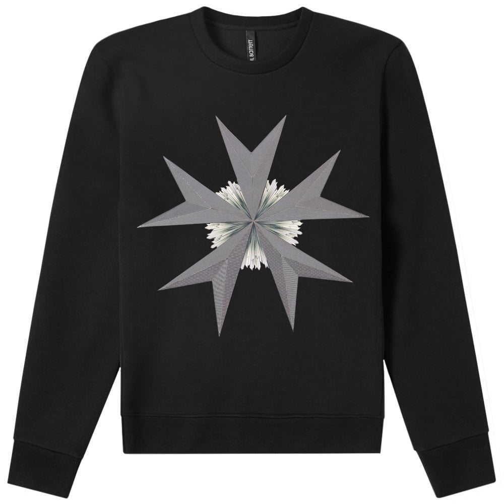 Image of Neil Barrett Men's Star Print Sweatshirt Black L