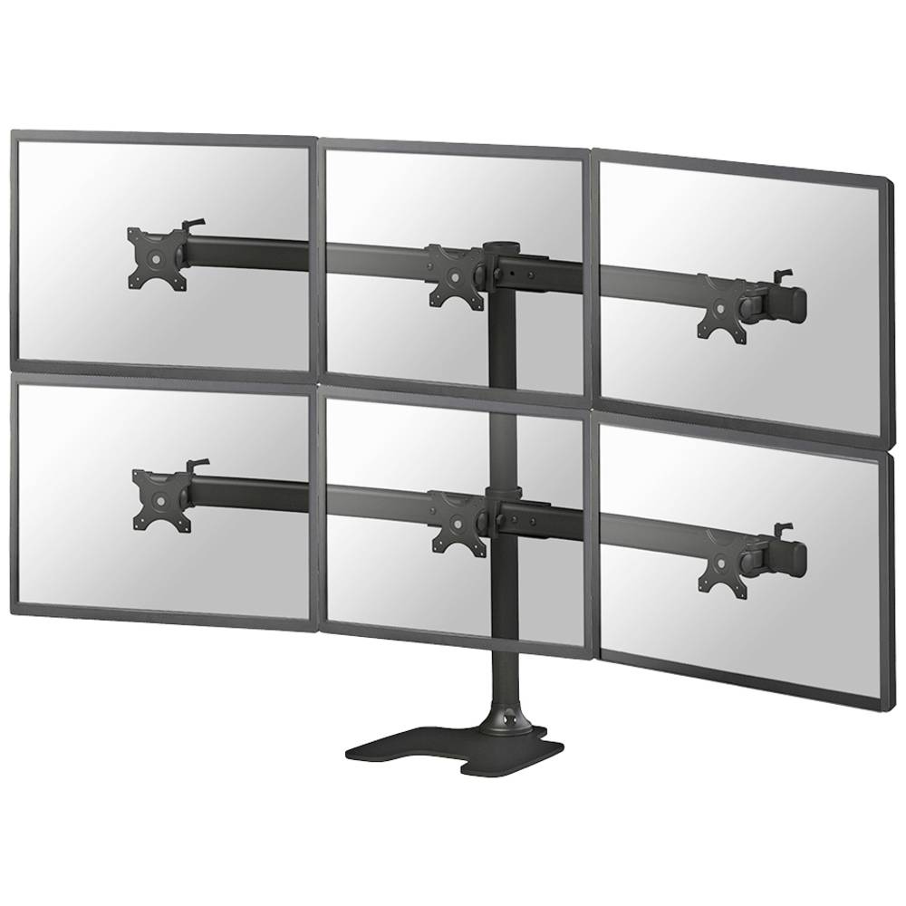 Image of Neomounts FPMA-D700DD6 6x Monitor desk mount 254 cm (10) - 686 cm (27) Black Swivelling Swivelling Tiltable