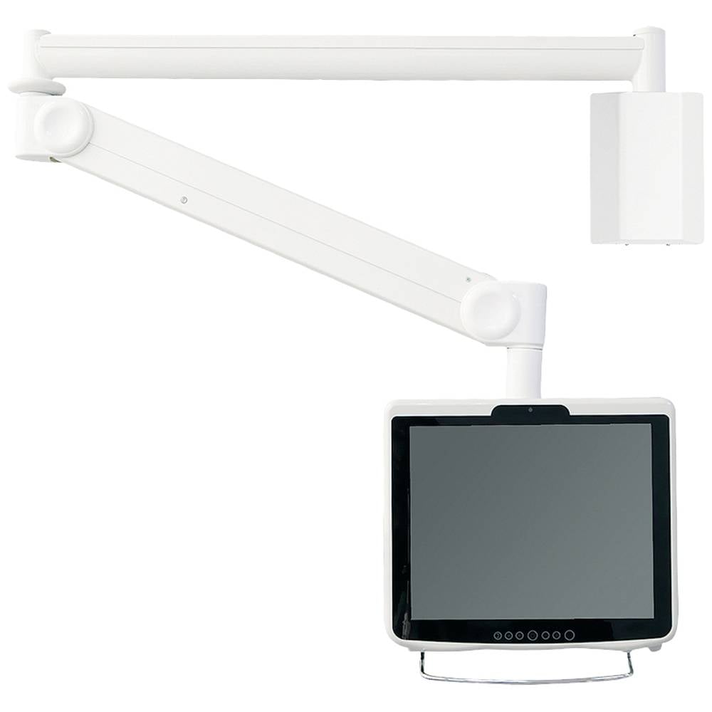 Image of Neomounts FPMA-HAW100 1x Monitor wall mount 254 cm (10) - 610 cm (24) White Height-adjustable Tiltable Swivelling