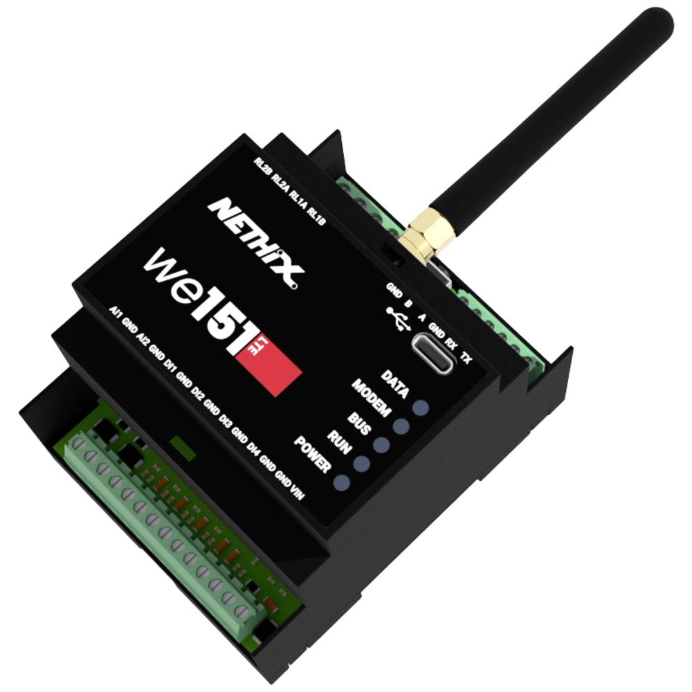 Image of Nethix 9001010 WE151 LTE Data acquisition module No of inputs: 2 x No of outputs: 2 x 32 V DC 1 pc(s)