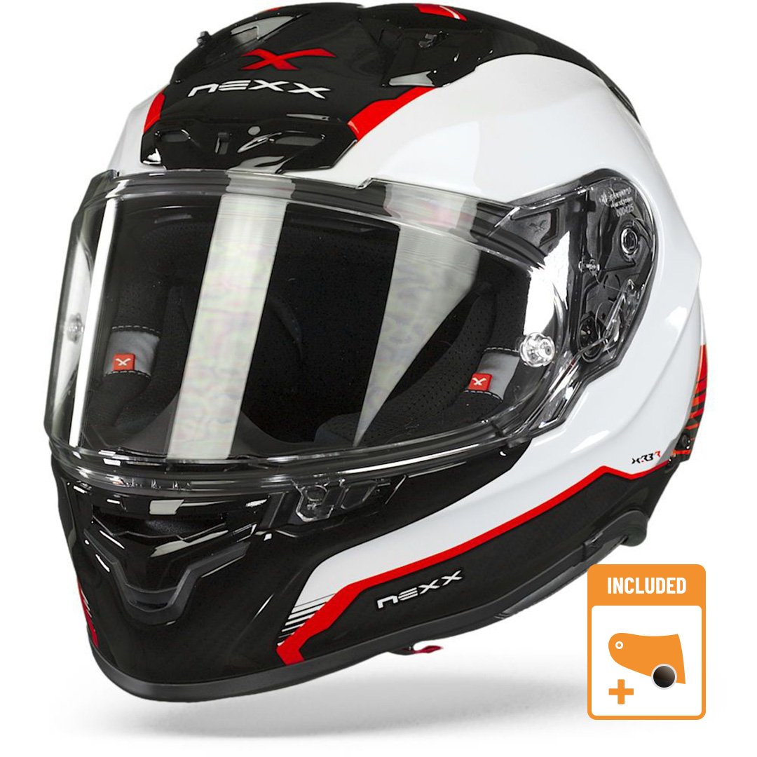 Image of Nexx XR3R Carbon White Red Full Face Helmet Talla 2XL
