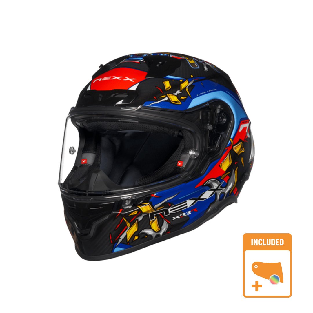 Image of Nexx XR3R Izo Blue Red Full Face Helmet Talla XS