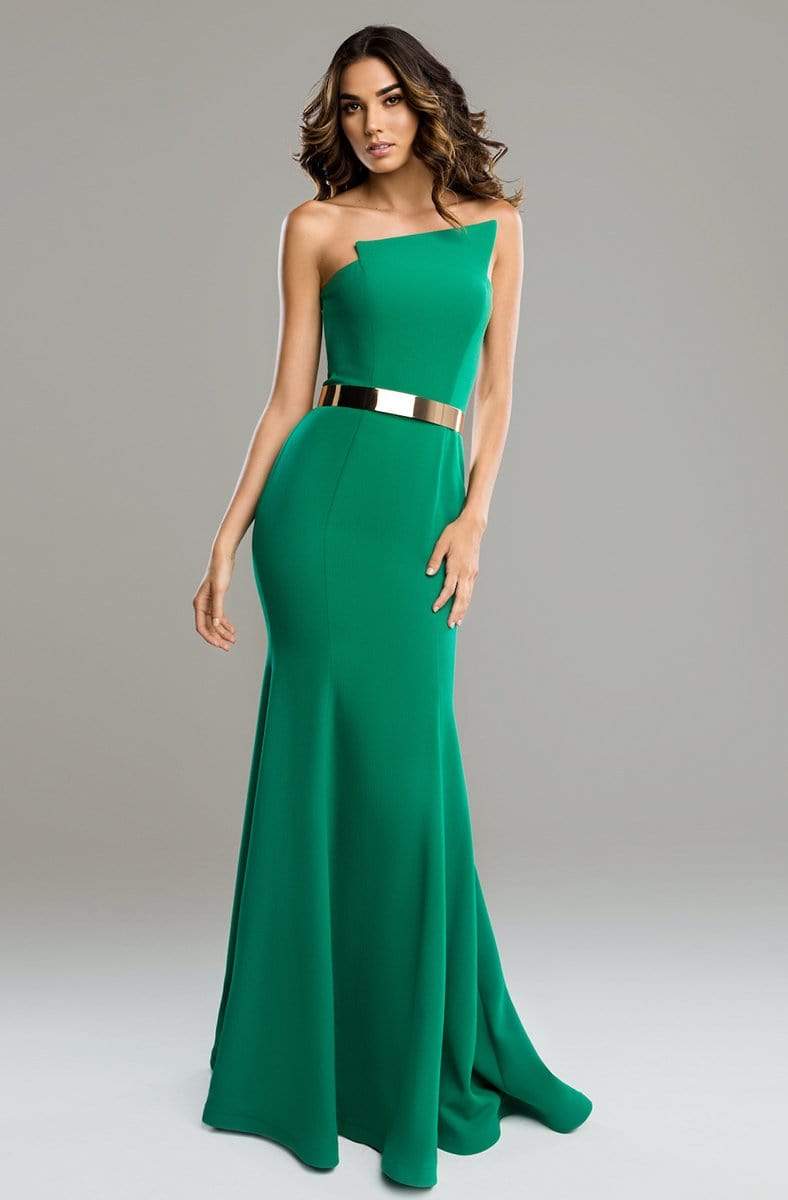 Image of Nicole Bakti - 489 Strapless Asymmetric Neckline Mermaid Gown