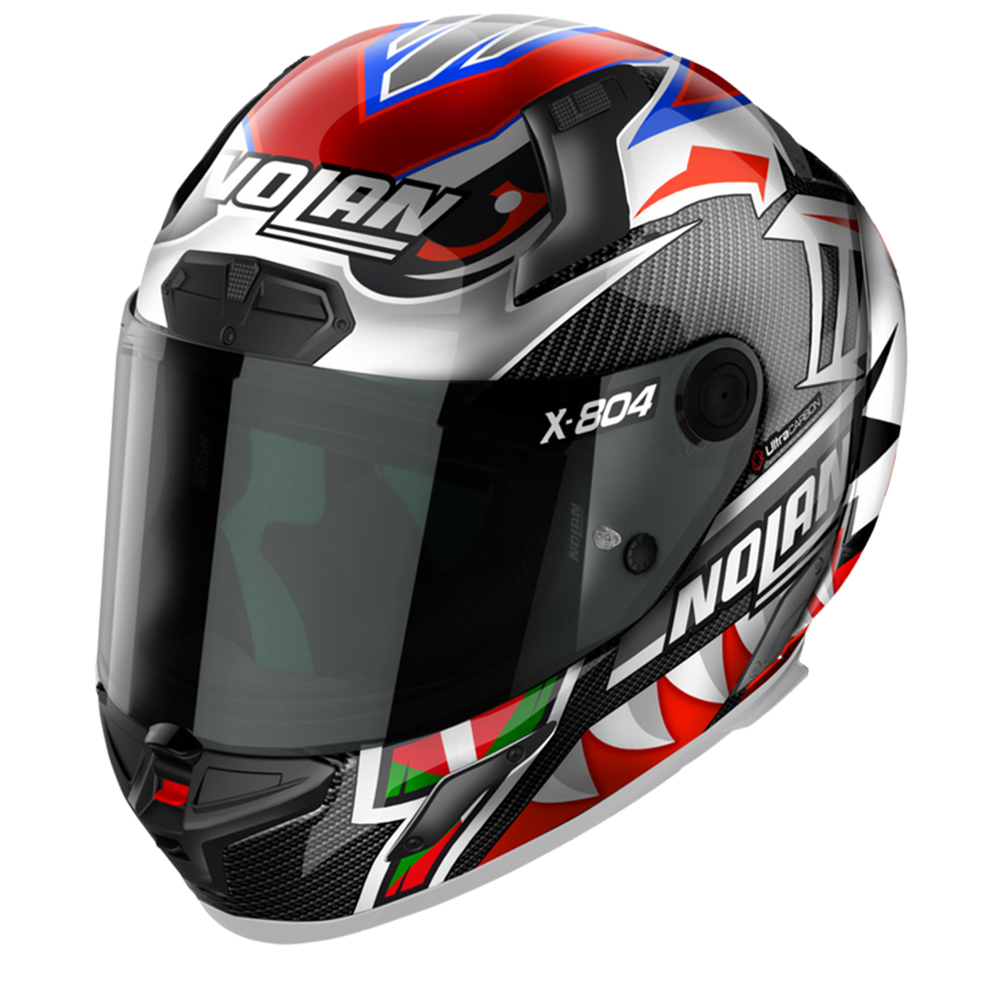 Image of Nolan X-804 RS Ultra Carbon Lecuona 028 Replica Full Face Helmet Talla M