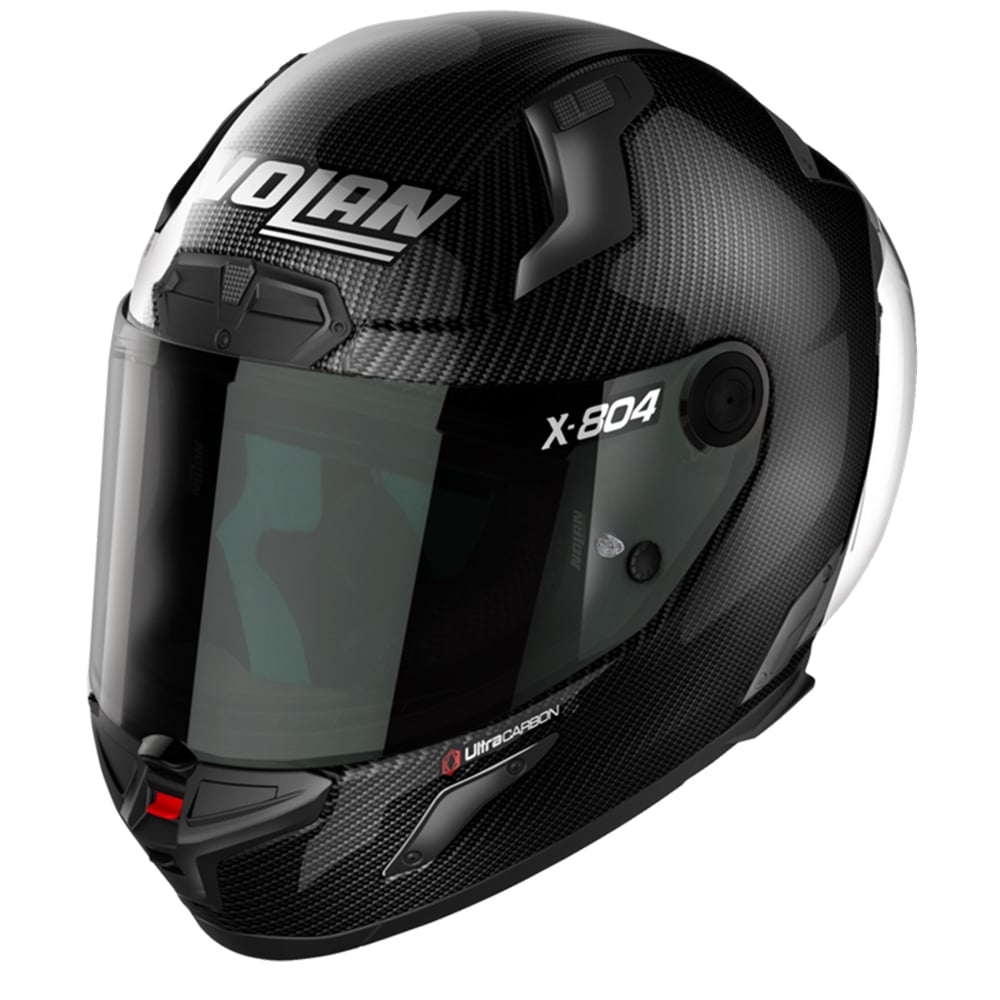 Image of Nolan X-804 RS Ultra Carbon Puro 001 Glossy Black Carbon Full Face Helmet Talla XL