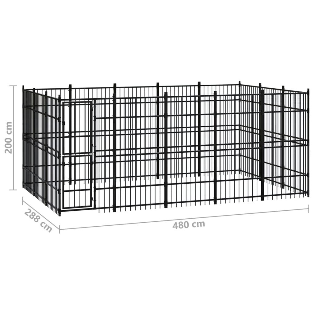 Image of Outdoor Dog Kennel Steel 1488 ft²