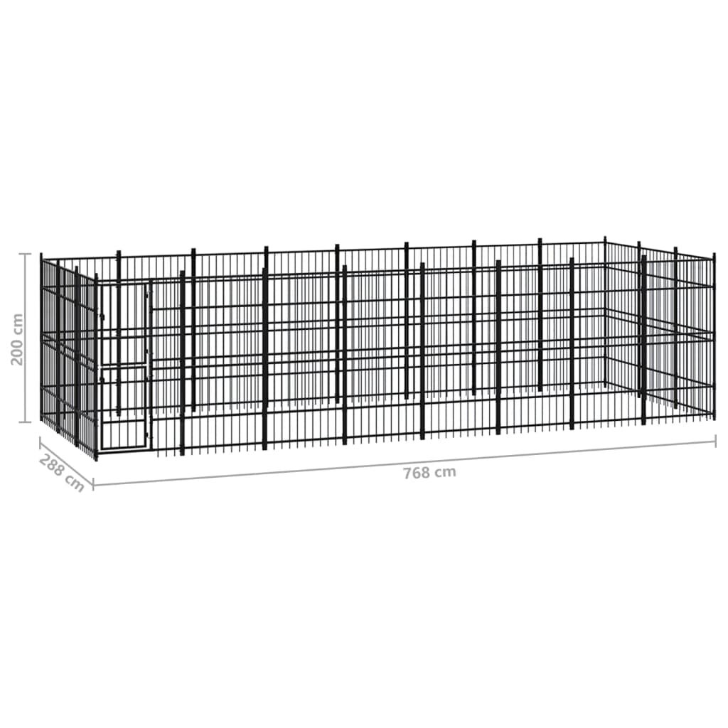 Image of Outdoor Dog Kennel Steel 2381 ft²
