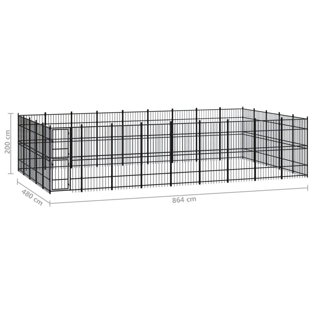 Image of Outdoor Dog Kennel Steel 4464 ft²