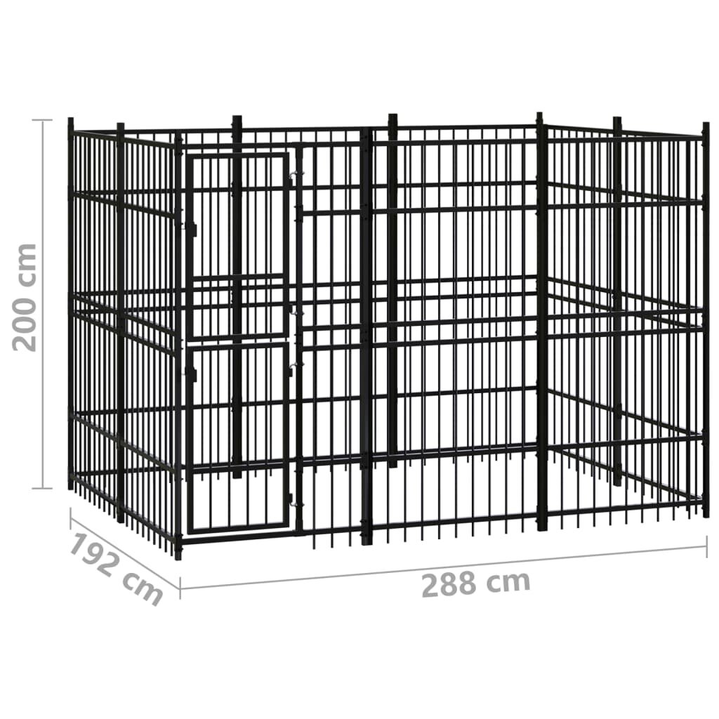 Image of Outdoor Dog Kennel Steel 595 ft²