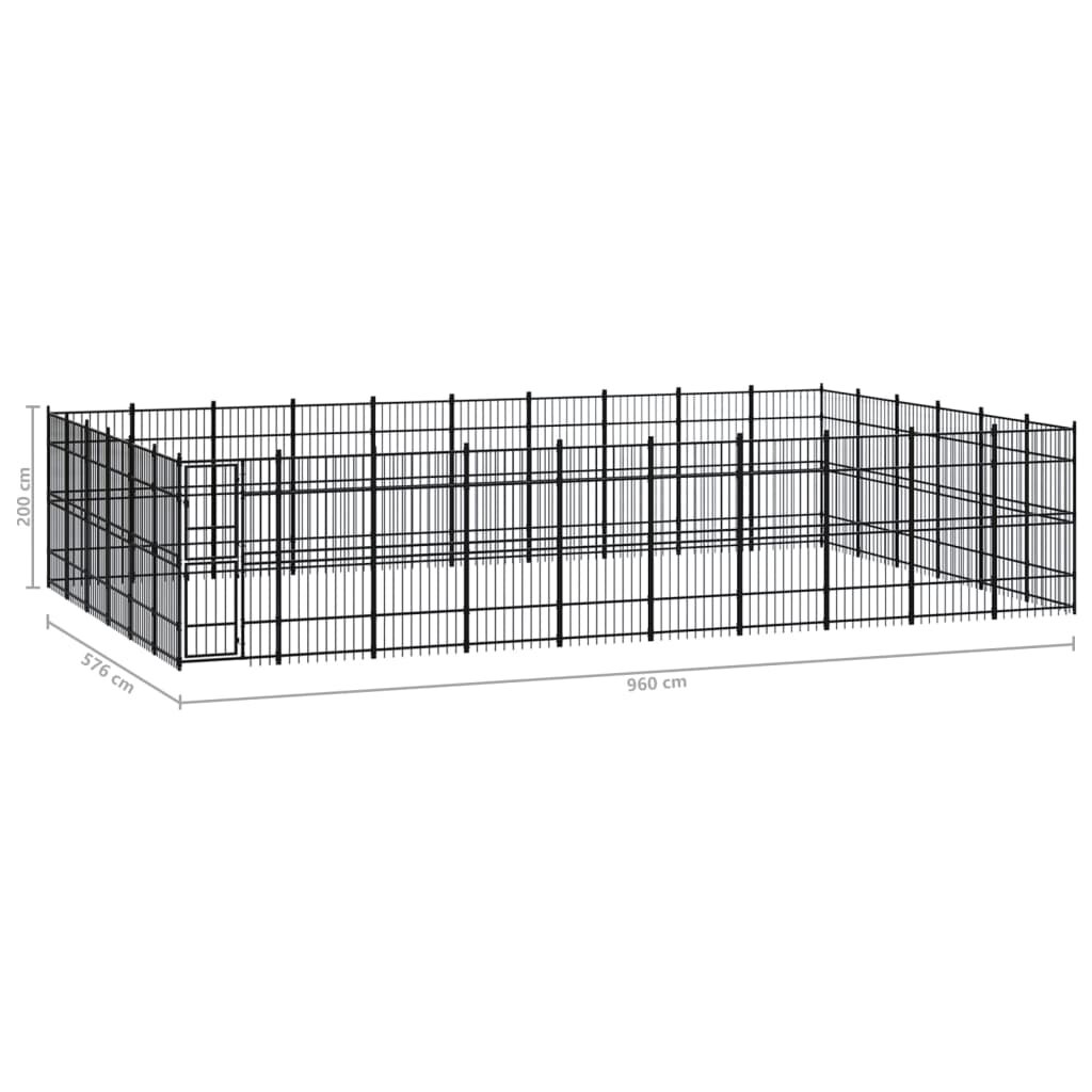 Image of Outdoor Dog Kennel Steel 5952 ft²